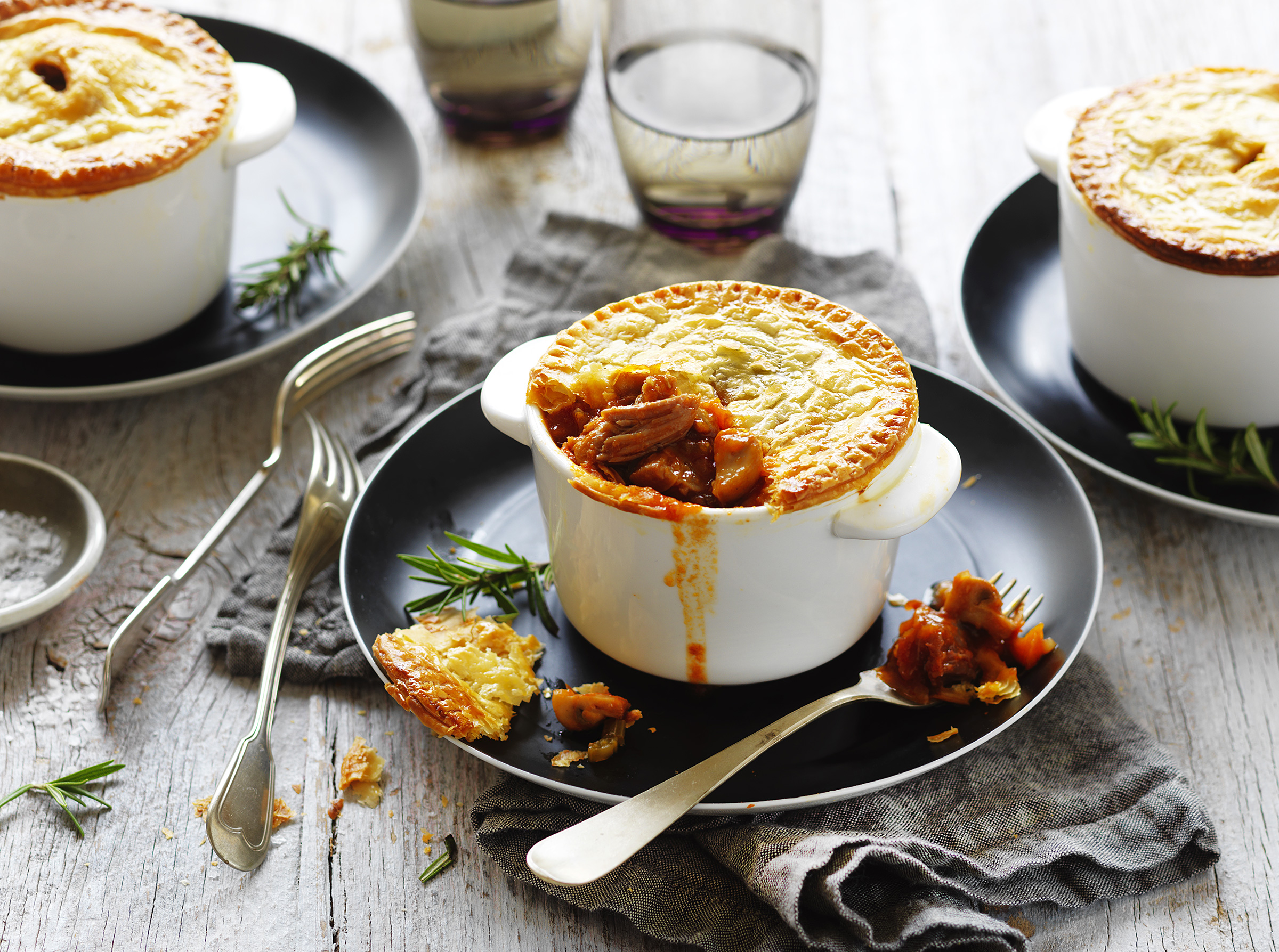 Mushroom & Lamb Shank Pot Pies | Australian Mushrooms