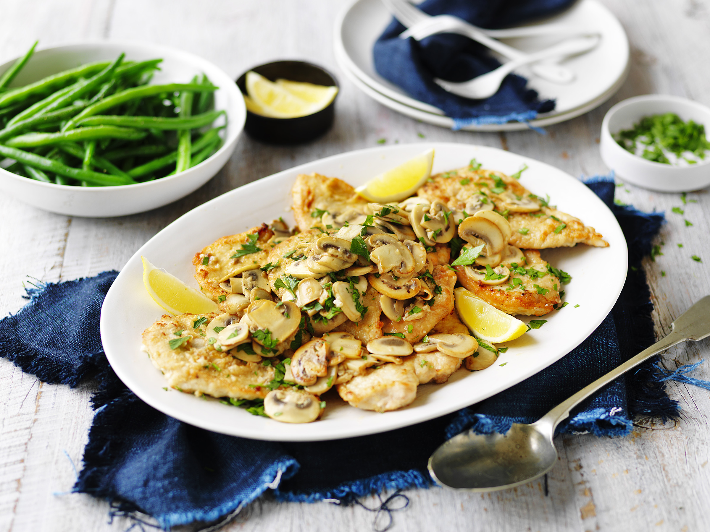 Mushroom, Lemon & Garlic Chicken | Australian Mushrooms
