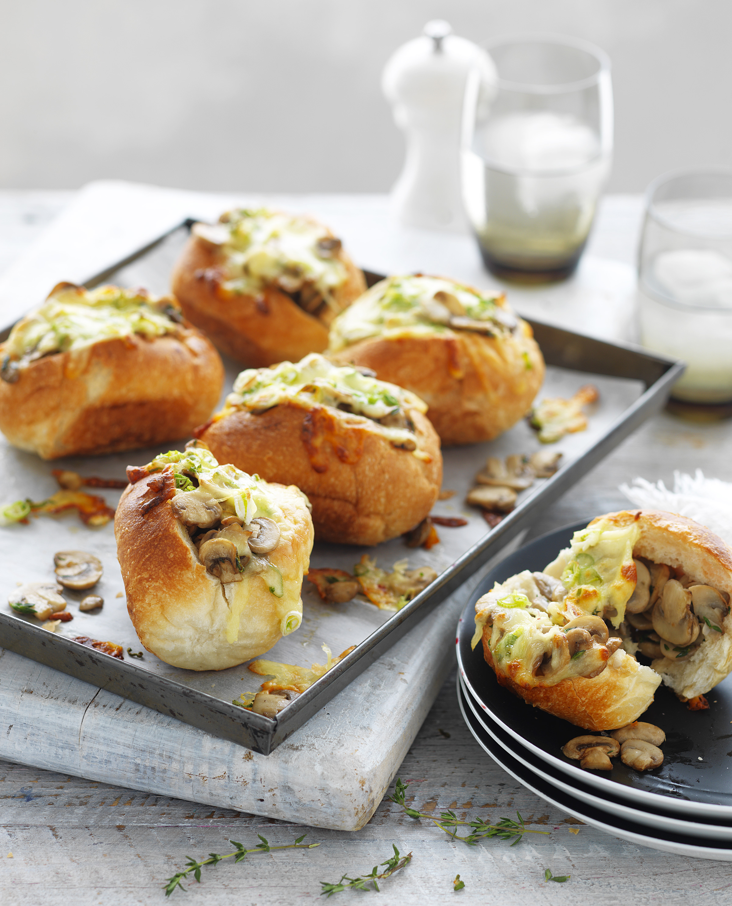 Mushroom & Cheese Melt Rolls