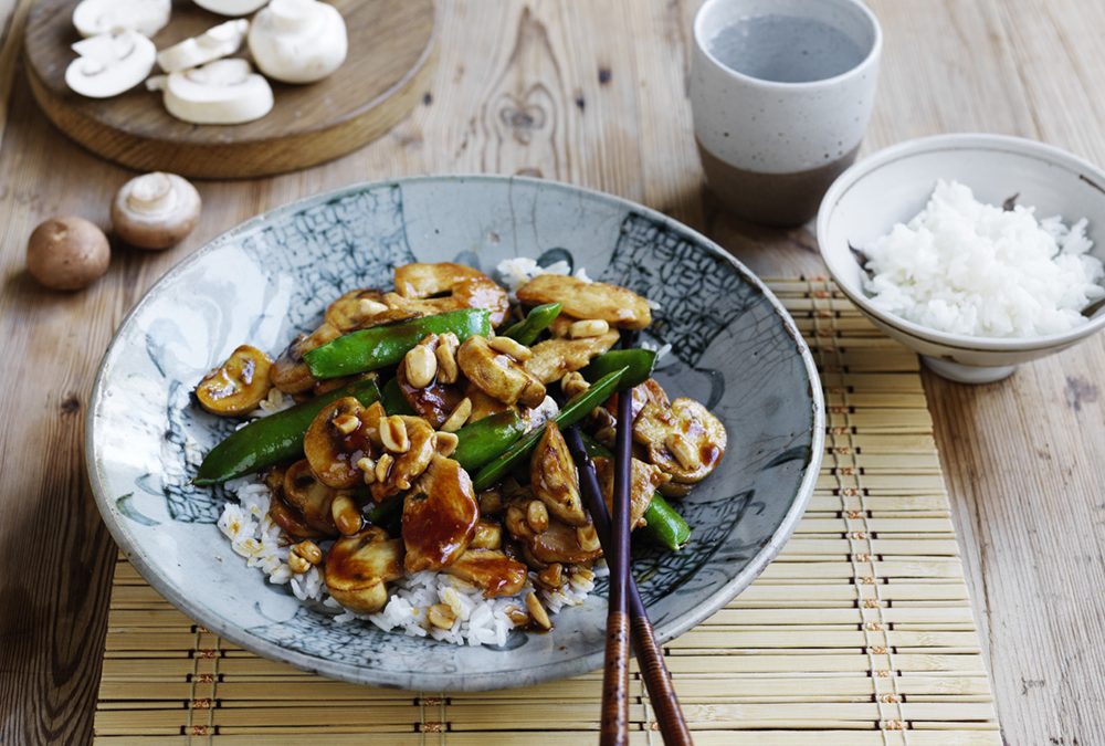 Hoisin mushroom and chicken stir-fry