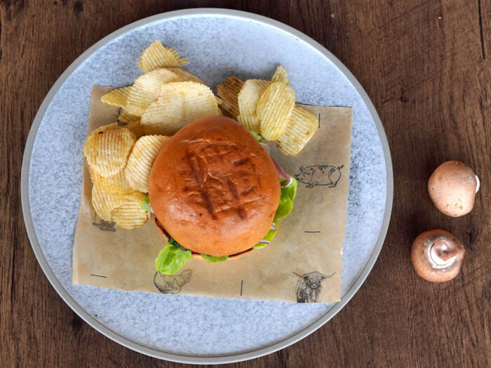 Mushroom wellington burger