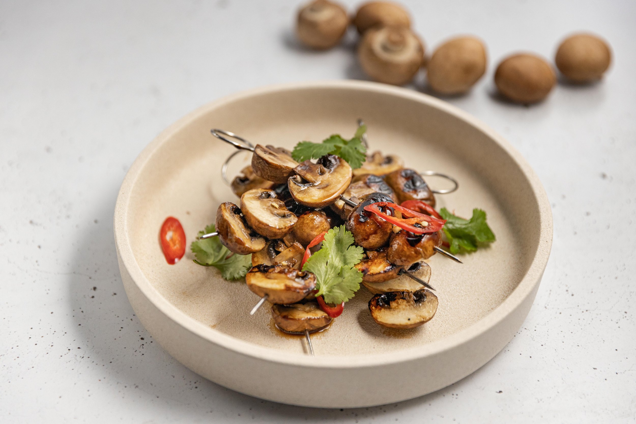 Honey Soy Mushroom Skewers | Australian Mushrooms