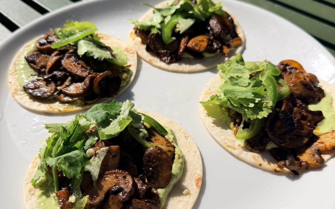 Footy Night Mushroom Tacos by Cam Zurhaar