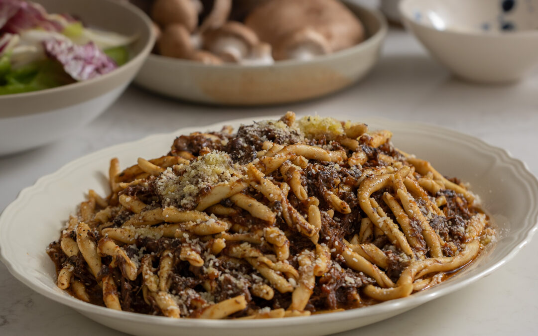 Slow-Cooked Beef Cheek and Mushroom Ragu x Gather & Feast