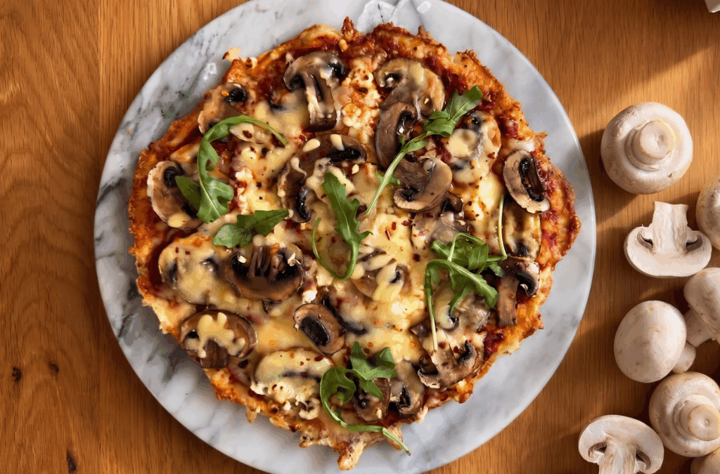 Mushroom & Cottage Cheese Protein Pizza x Tegan Martin